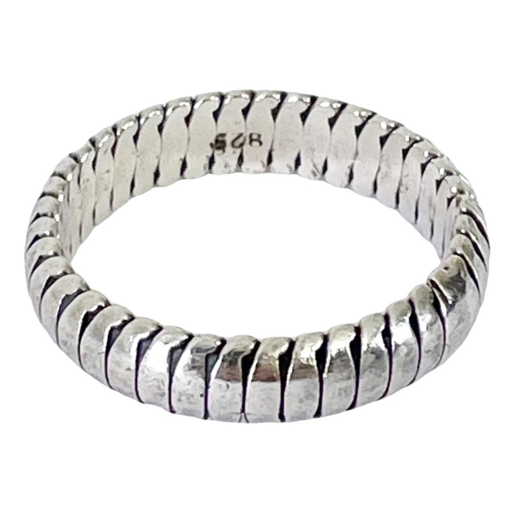 Sterling silver snake chain minimal band ring